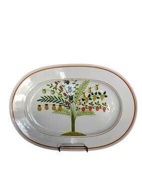 Villeroy & Boch China Bon Appetit Oval Serving Platter 16", 1980s Fruit Tree